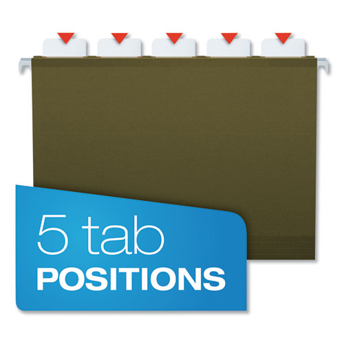 Pendaflex® Ready-tab Reinforced Hanging File Folders, Letter Size, 1-3-cut Tab, Standard Green, 25-box freeshipping - TVN Wholesale