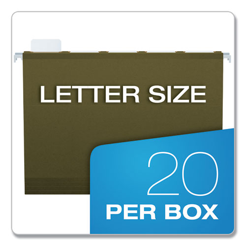 Pendaflex® Ready-tab Reinforced Hanging File Folders, Letter Size, 1-3-cut Tab, Standard Green, 25-box freeshipping - TVN Wholesale