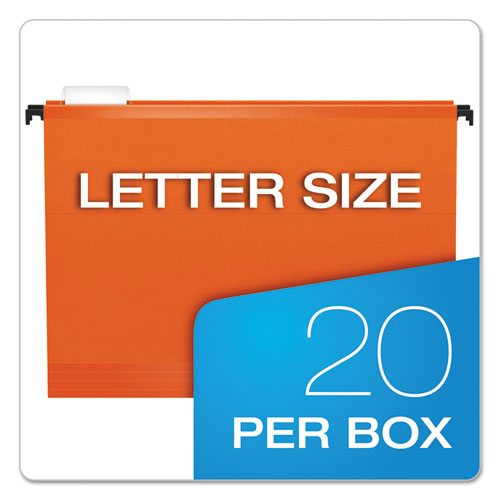 Pendaflex® Surehook Hanging Folders, Letter Size, 1-5-cut Tab, Orange, 20-box freeshipping - TVN Wholesale