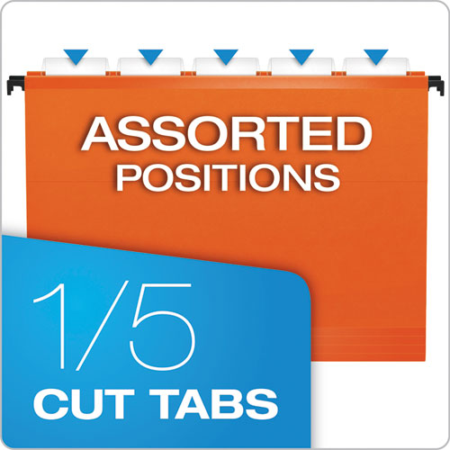 Pendaflex® Surehook Hanging Folders, Letter Size, 1-5-cut Tab, Orange, 20-box freeshipping - TVN Wholesale