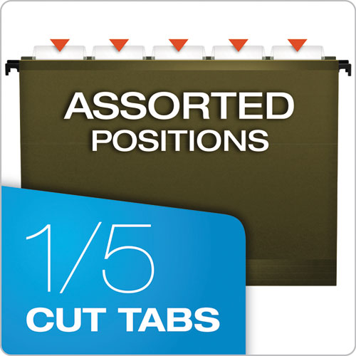 Pendaflex® Surehook Hanging Folders, Letter Size, 1-5-cut Tab, Standard Green, 20-box freeshipping - TVN Wholesale