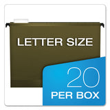 Pendaflex® Surehook Hanging Folders, Letter Size, 1-5-cut Tab, Standard Green, 20-box freeshipping - TVN Wholesale