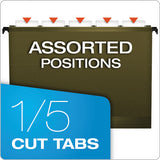 Pendaflex® Surehook Hanging Folders, Letter Size, 1-5-cut Tab, Standard Green, 20-box freeshipping - TVN Wholesale