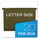Pendaflex® Surehook Hanging Folders, Letter Size, 1-5-cut Tab, Standard Green, 20-box freeshipping - TVN Wholesale