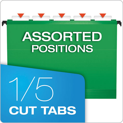Pendaflex® Surehook Hanging Folders, Legal Size, 1-5-cut Tab, Bright Green, 20-box freeshipping - TVN Wholesale
