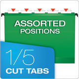 Pendaflex® Surehook Hanging Folders, Legal Size, 1-5-cut Tab, Bright Green, 20-box freeshipping - TVN Wholesale