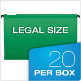 Pendaflex® Surehook Hanging Folders, Legal Size, 1-5-cut Tab, Bright Green, 20-box freeshipping - TVN Wholesale