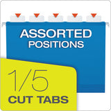 Pendaflex® Surehook Hanging Folders, Legal Size, 1-5-cut Tab, Blue, 20-box freeshipping - TVN Wholesale