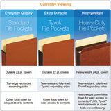Pendaflex® File Pocket W- Tyvek, 3.5" Expansion, Legal Size, Redrope, 10-box freeshipping - TVN Wholesale
