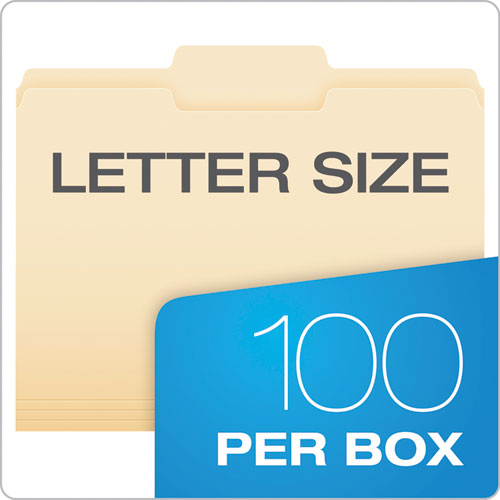 Pendaflex® Manila File Folders, 1-3-cut Tabs, Center Position, Letter Size, 100-box freeshipping - TVN Wholesale