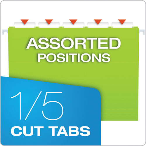 Pendaflex® Glow Hanging File Folders, Letter Size, 1-5-cut Tab, Assorted, 25-box freeshipping - TVN Wholesale