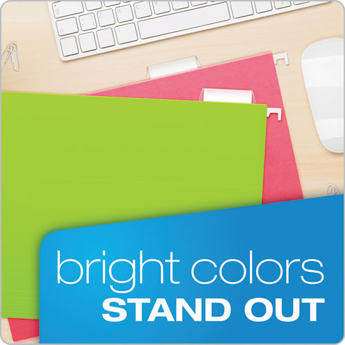Pendaflex® Glow Hanging File Folders, Letter Size, 1-5-cut Tab, Assorted, 25-box freeshipping - TVN Wholesale