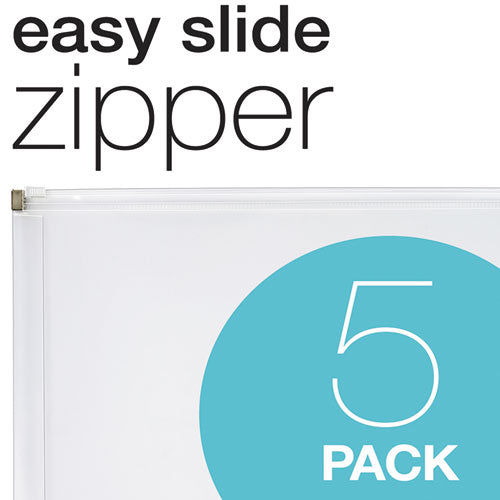 Pendaflex® Poly Zip Envelope, Zipper Closure, 10 X 13, Clear, 5-pack freeshipping - TVN Wholesale