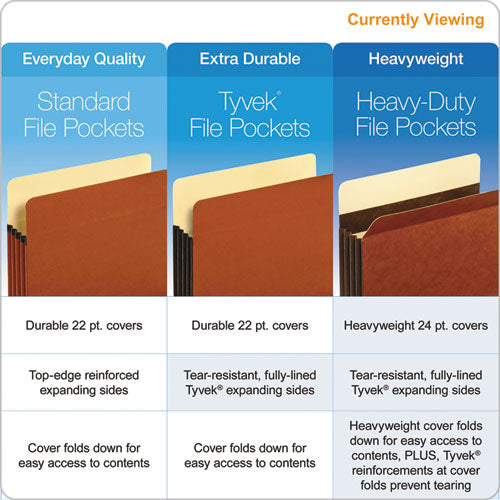 Pendaflex® Heavy-duty File Pockets, 3.5" Expansion, Legal Size, Redrope, 25-box freeshipping - TVN Wholesale