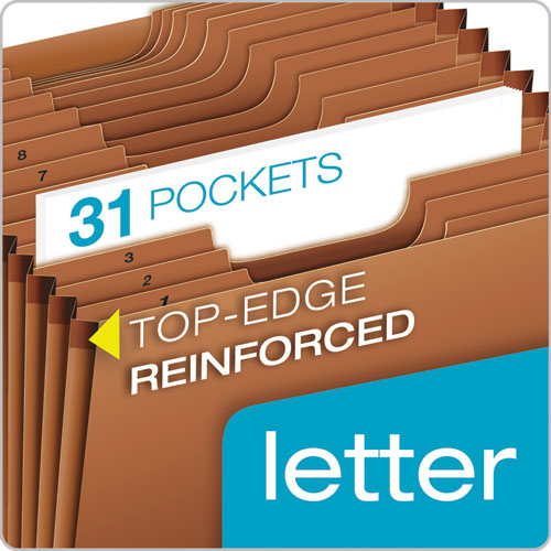 Pendaflex® Heavy-duty Expanding File, 31 Sections, 1-3-cut Tab, Letter Size, Redrope freeshipping - TVN Wholesale
