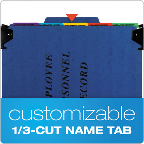Pendaflex® Hanging Style Personnel Folders, 1-3-cut Tabs, Center Position, Letter Size, Blue freeshipping - TVN Wholesale