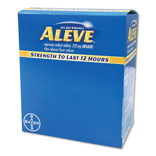 Aleve® Pain Reliever Tablets, 50 Packs-box freeshipping - TVN Wholesale