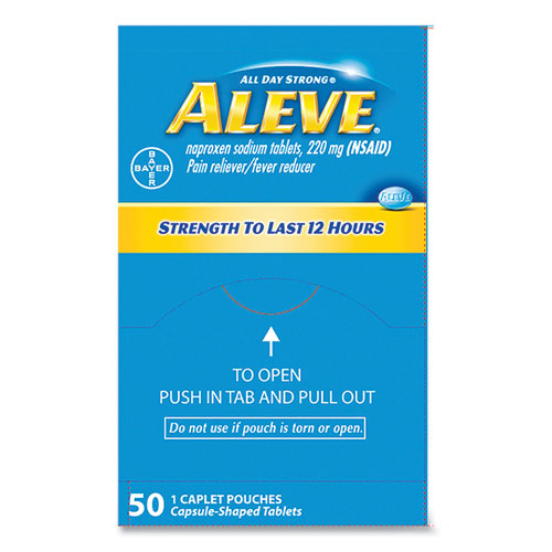 Aleve® Pain Reliever Tablets, 50 Packs-box freeshipping - TVN Wholesale
