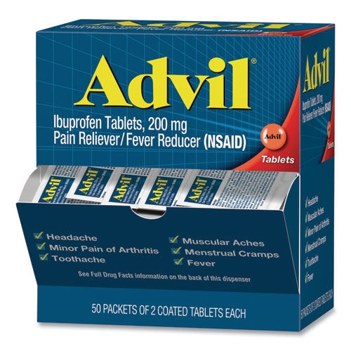 Advil® Ibuprofen Tablets, Two-packs, 50 Packs-box freeshipping - TVN Wholesale