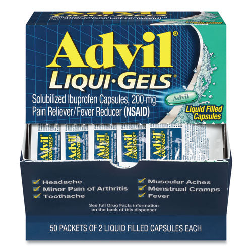 Advil® Liqui-gels, Two-pack, 50 Packs-box freeshipping - TVN Wholesale