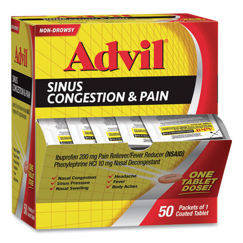 Advil® Sinus Congestion And Pain Relief, 50-box freeshipping - TVN Wholesale