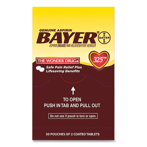 Bayer® Aspirin Tablets, Two-pack, 50 Packs-box freeshipping - TVN Wholesale