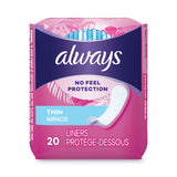 Thin Daily Panty Liners, Regular, 20-pack, 24 Packs-carton