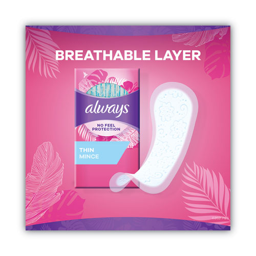 Always® Thin Daily Panty Liners, Regular, 60-pack freeshipping - TVN Wholesale