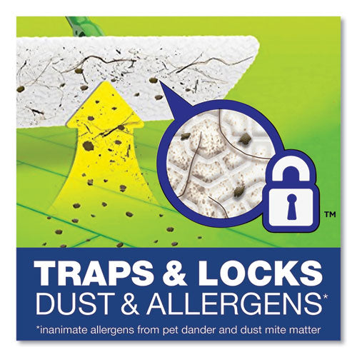 Swiffer® Sweeper Mop, 10 X 4.8 White Cloth Head, 46" Green-silver Aluminum-plastic Handle, 3-carton freeshipping - TVN Wholesale