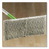 Swiffer® Sweeper Mop, 10 X 4.8 White Cloth Head, 46" Green-silver Aluminum-plastic Handle freeshipping - TVN Wholesale