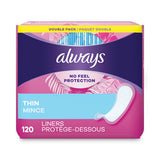 Thin Daily Panty Liners, Regular, 120-pack