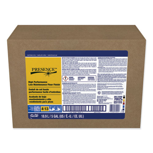P&G Pro Line® Presence High Performance Low Maintenance Floor Finish, 5 Gal Bag-in-box freeshipping - TVN Wholesale