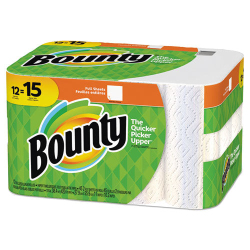 Bounty® Kitchen Roll Paper Towels, 2-ply, White, 45 Sheets-roll, 12 Rolls-carton freeshipping - TVN Wholesale