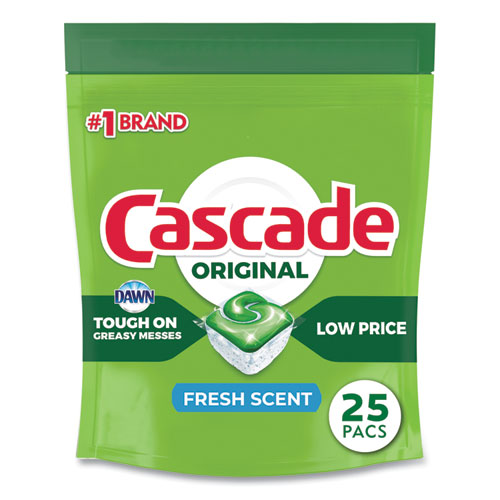 Cascade® Actionpacs, Fresh Scent, 13.5 Oz Bag, 25-pack, 5 Packs-carton freeshipping - TVN Wholesale