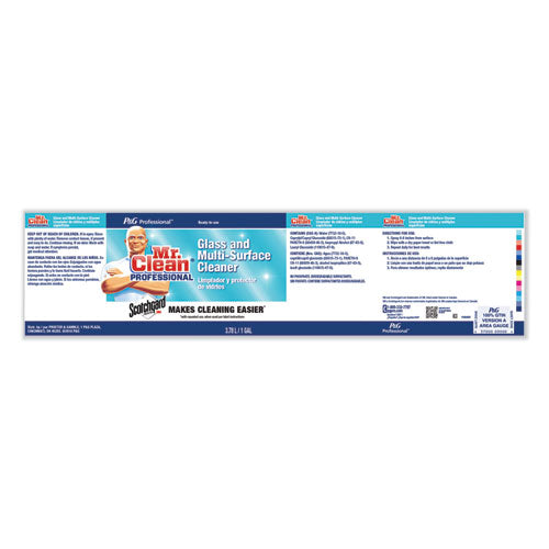 Mr. Clean® Professional Glass And Multi-surface Cleaner With Scotchgard Protector, Apple, 1 Gal, Ready-to-use, 2-carton freeshipping - TVN Wholesale