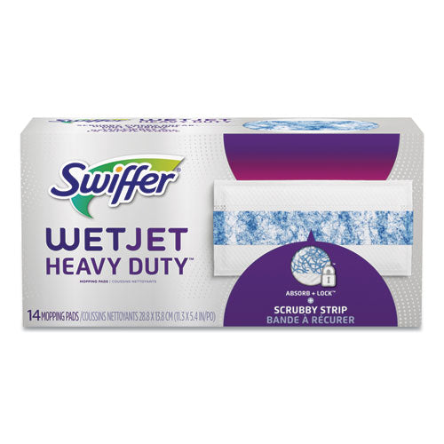 Swiffer® Wetjet System Refill Pads, 11.3" X 5.4", Heavy Duty, White, 14-box freeshipping - TVN Wholesale