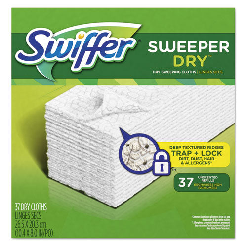 Swiffer® Dry Refill Cloths, White, 10 2-5" X 8", 37-box, 4 Box-carton freeshipping - TVN Wholesale