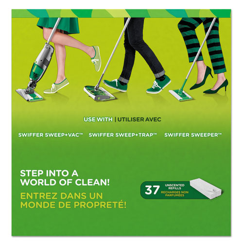 Swiffer® Dry Refill Cloths, White, 10 2-5" X 8", 37-box, 4 Box-carton freeshipping - TVN Wholesale