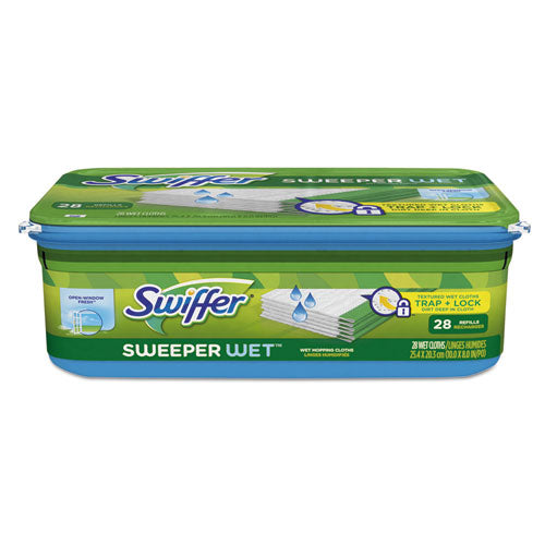 Swiffer® Wet Refill Cloths, Open Window Fresh, Cloth, White, 10 X 8, 28-box, 6 Boxes-carton freeshipping - TVN Wholesale