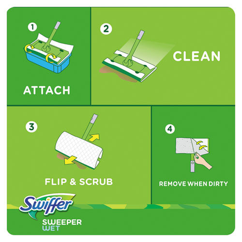 Swiffer® Wet Refill Cloths, Gain Original Scent, White, 8 X 10, 24-pack, 6 Pack-carton freeshipping - TVN Wholesale