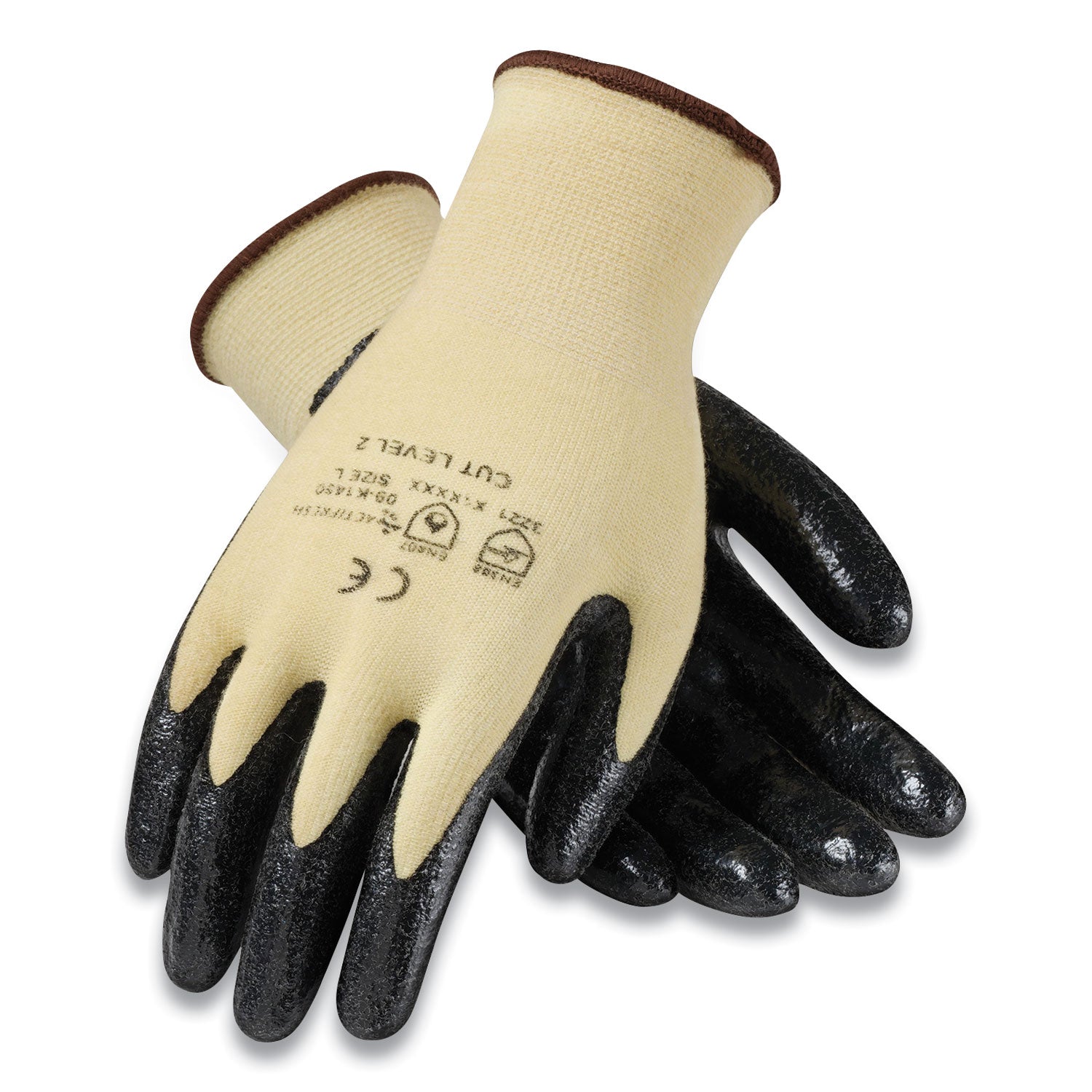 G-Tek® Kev Seamless Knit Kevlar Gloves, Medium, Yellow-black, 12 Pairs freeshipping - TVN Wholesale