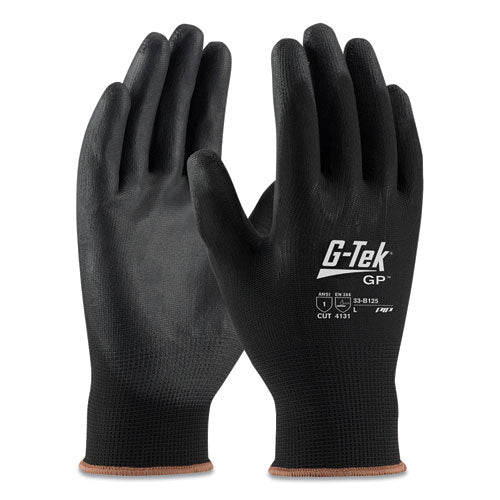 G-Tek® Gp Polyurethane-coated Nylon Gloves, X-large, Black, 12 Pairs freeshipping - TVN Wholesale