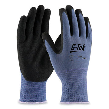 G-Tek® Gp Nitrile-coated Nylon Gloves, Large, Blue-black, 12 Pairs freeshipping - TVN Wholesale