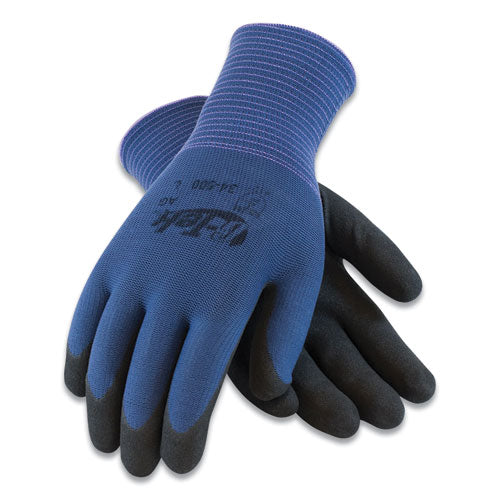 G-Tek® Gp Nitrile-coated Nylon Gloves, Small, Blue-black, 12 Pairs freeshipping - TVN Wholesale
