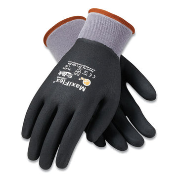 MaxiFlex® Ultimate Seamless Knit Nylon Gloves, Nitrile Coated Microfoam Grip On Full Hand, Medium, Gray, 12 Pairs freeshipping - TVN Wholesale