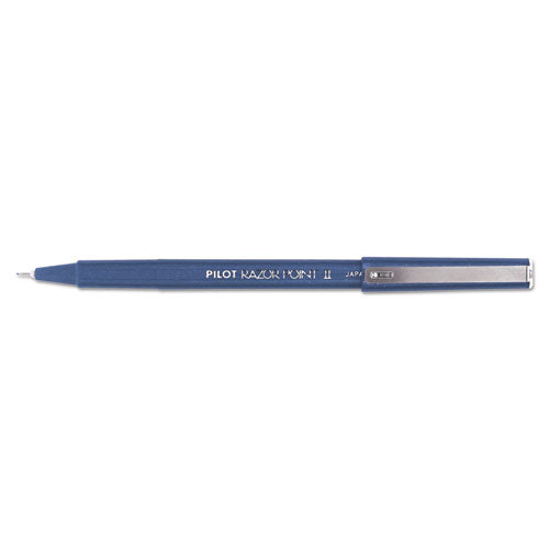 Pilot® Razor Point Ii Super Fine Line Porous Point Pen, Stick, Extra-fine 0.2 Mm, Blue Ink, Blue Barrel, Dozen freeshipping - TVN Wholesale