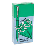 Pilot® Razor Point Fine Line Porous Point Pen, Stick, Extra-fine 0.3 Mm, Green Ink, Green Barrel, Dozen freeshipping - TVN Wholesale