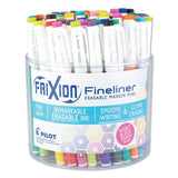 Frixion Fineliner Erasable Porous Point Pen, Stick, Fine 0.6 Mm, Assorted Ink And Barrel Colors, 72-pack