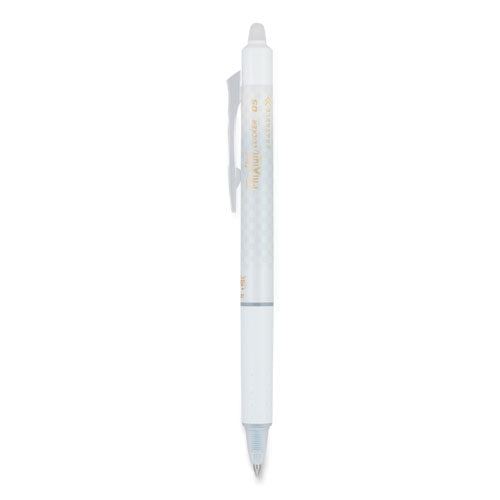 Pilot® Frixion Clicker Design Erasable Gel Pen, Retractable, Extra-fine 0.5 Mm, Black Ink, White Barrel, Dozen freeshipping - TVN Wholesale