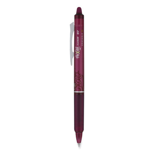 Pilot® Frixion Clicker Erasable Gel Pen, Retractable, Fine 0.7 Mm, Burgundy Ink, Burgundy Barrel, Dozen freeshipping - TVN Wholesale